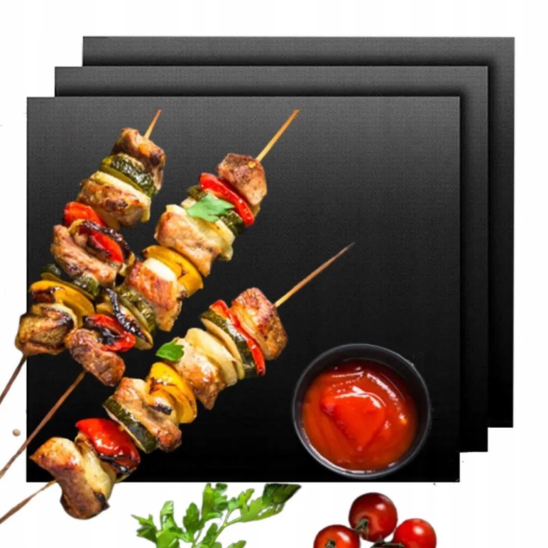 Tefloniniai grilio padėklai, skirti kepti ant grotelių