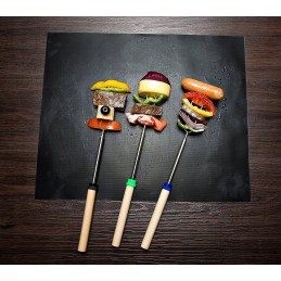 Tefloniniai grilio padėklai, skirti kepti ant grotelių