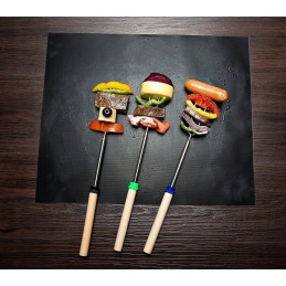 Tefloniniai grilio padėklai, skirti kepti ant grotelių