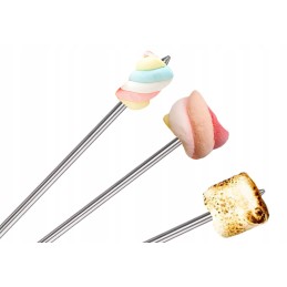 Zefyro lazdelės 70 cm, nerūdijančio plieno zefyrų lazdelės laužui