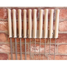 Zefyro lazdelės 70 cm, nerūdijančio plieno zefyrų lazdelės laužui