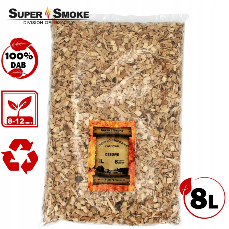 Super dūmų vaisių rūkymo traškučiai ąžuolo dydis: l 8 litrai