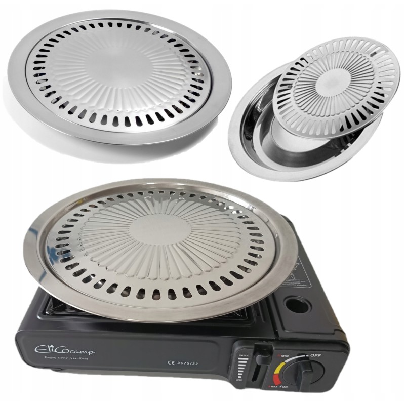 Grill attachment for camping stove