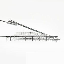 Stačiakampės grilio grotelės mėsai, žuviai, kepsniams, 27x24x2