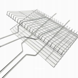 Stačiakampės grilio grotelės mėsai, žuviai, kepsniams, 27x24x2