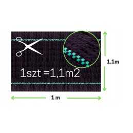 Juodas agrotekstilės kilimėlis nuo piktžolių, metro storio, 100g 1,1 x 1m UV