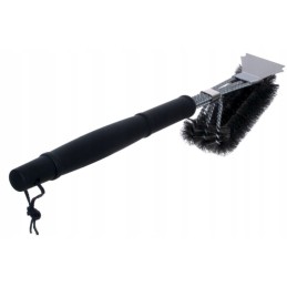 3 eilių nerūdijančio plieno grilio šepetys su grandikliu