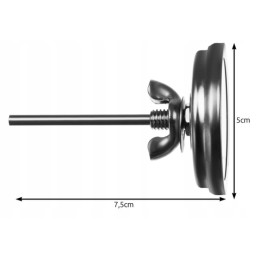 Tvirtas analoginis termometras griliui ir rūkyklai su Kaminer zondu 0-250 °C
