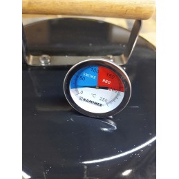 Tvirtas analoginis termometras griliui ir rūkyklai su Kaminer zondu 0-250 °C