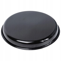 Apvalus plieninis kepimo padėklas, juodas, 26,5 cm