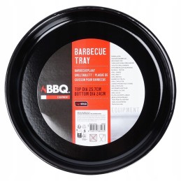 Apvalus plieninis kepimo padėklas, juodas, 26,5 cm