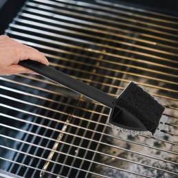 Grilio šepetys grotelėms valyti, 37 cm, vielos grandiklis, valiklis 3 viename