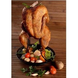 Vištienos stovas 17,5 x 20 cm plieninis