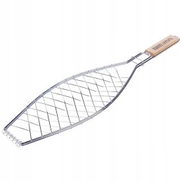 Metalinės grotelės žuviai kepti, bbq guru, 60x14 cm