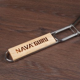 Metalinės grotelės žuviai kepti, bbq guru, 60x14 cm