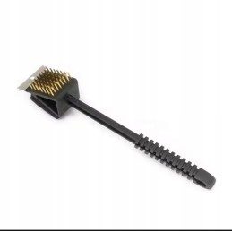 Ilgas grandiklis ir šepetys grilio grotelių valymui - 36cm