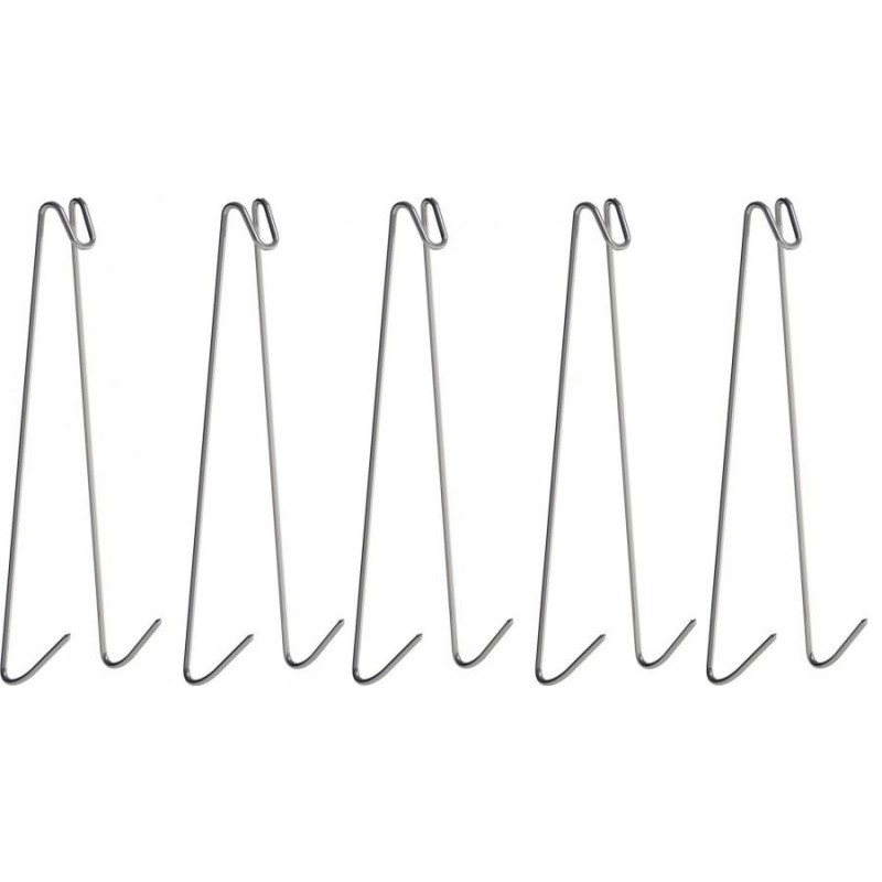 Žuvies rūkymo kabliukai 3,5x3,5x12,3 cm 5 vnt. nerūdijančio plieno ruda