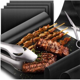 Tefloninis grilio kilimėlis, 2 vnt, 40x33cm, kilimėliai, padėklai, juodi