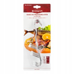Trigubi žuvies rūkymo kabliukai, 5 vnt. brawin 311302