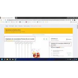 Presto kebabo iešmas 30 cm, 6 vnt.