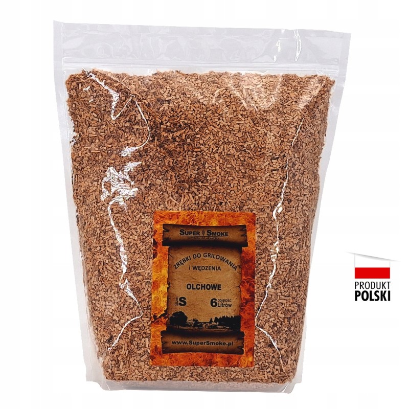 Super dūminės medienos drožlės alksnio rūkymui dydis: s 6 litrų doypack