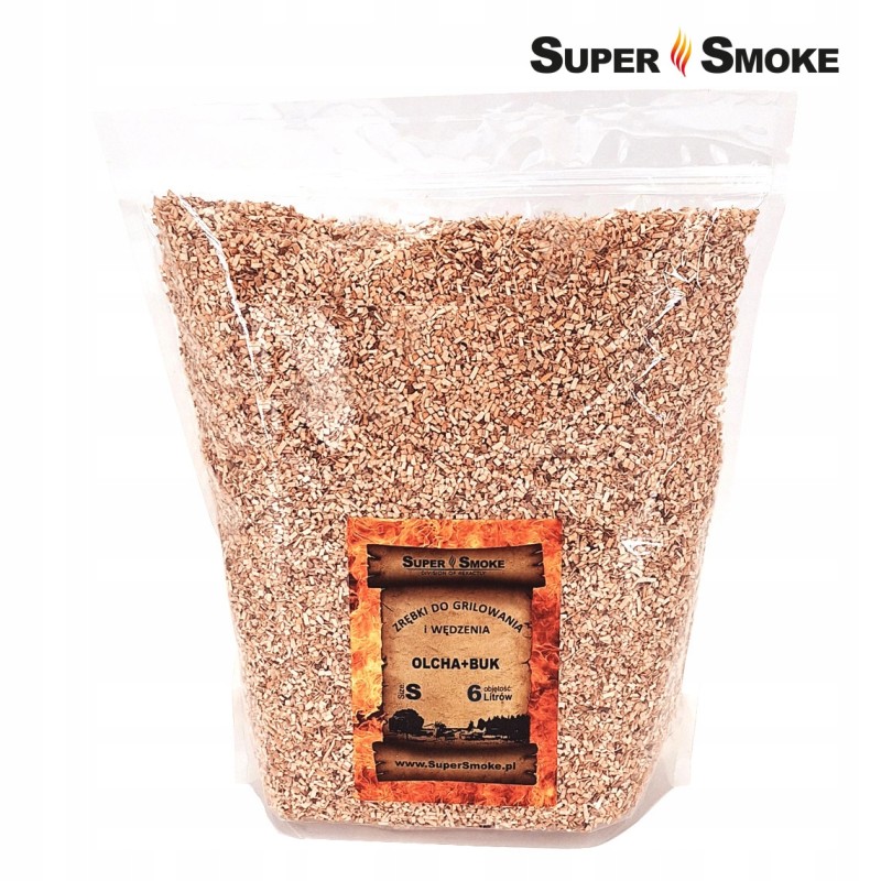 Supersmoke rūkymo puodai, buko + alksnio mišinys, dydis: S, 6 litrai, doypack