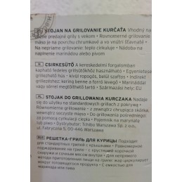 Stovas, vištienos grilio laikiklis, grotelės, padėklas