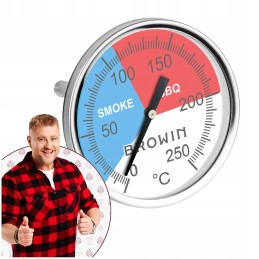 Termometras BBQ grilio rūkyklai 0-250°c 5,2cm browin 101200