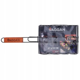 Metalinės grotelės dešroms kepti, juodos, nepridegančios, 50x19 cm / vag