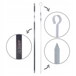 Szampury pins grilio iešmeliai mėsos iešmams 60 cm 6 vnt