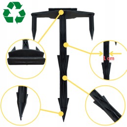 Trišakio smeigtukai agrotekstilei, platūs, 50 vnt, 17 cm