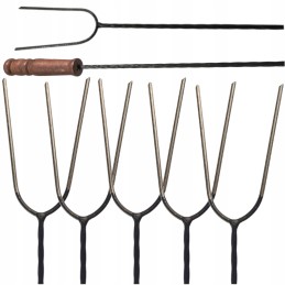 Dešros lazdelės, židinio šakutė