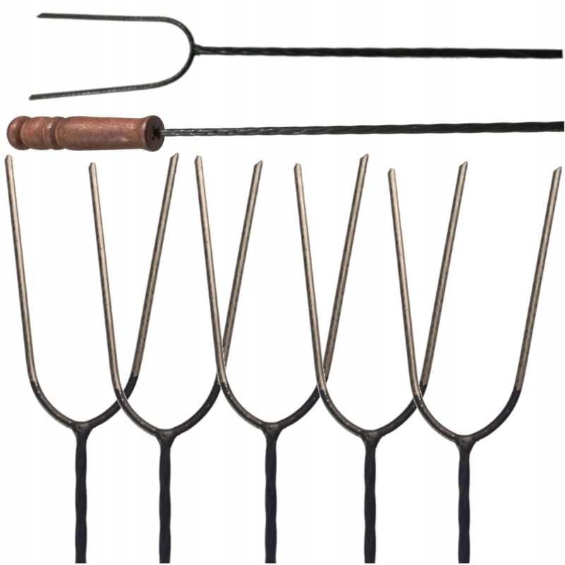 Dešros lazdelės, židinio šakutė