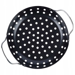 Grilio keptuvė, skirta kepti ant grotelių, lėkštė, perforuotas lapas, krepšelis