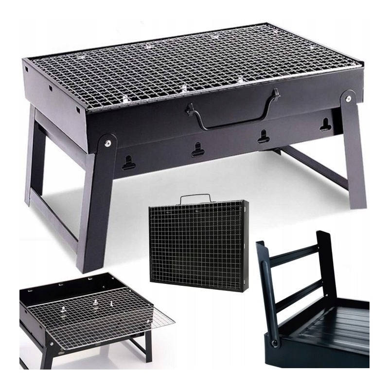 Aukščiausios kokybės sulankstomas grilio lagaminas, nešiojamas sodas, kepsninė su anglimi