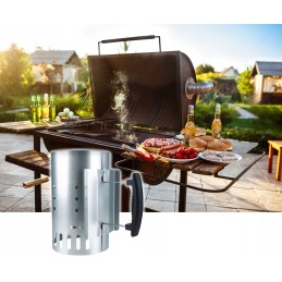 Kaminas šašlykams, anglies briketų uždegimas, židinio kurtuvas