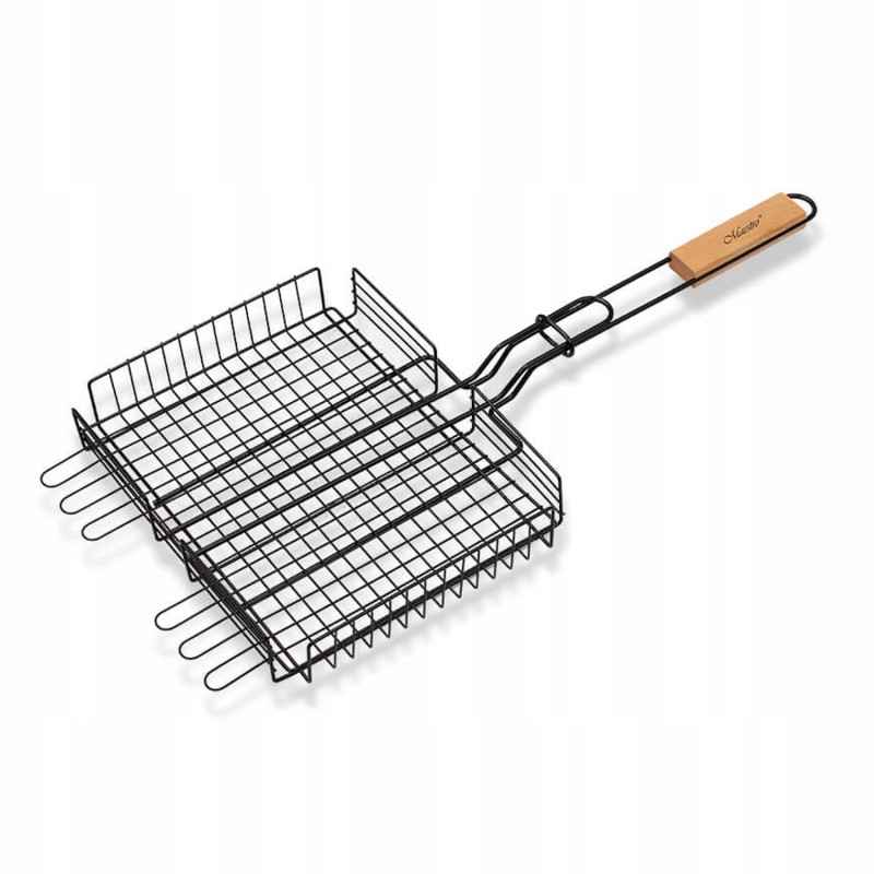 Maestro mr1002 grilio grotelės 30x25cm, reguliuojamos grotelės su rankena