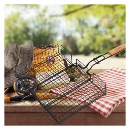 Maestro mr1002 grilio grotelės 30x25cm, reguliuojamos grotelės su rankena