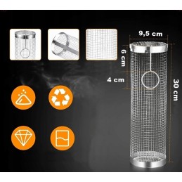 ️ Krepšelis mėsai, bulvytėms, žuviai kepti, grilis, grotelės, 1 vnt, 30 cm