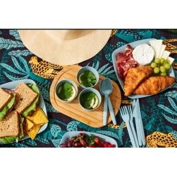 Dajar turistinis pikniko rinkinys 6 asmenims, 32 elementai, šviesiai alyvinė