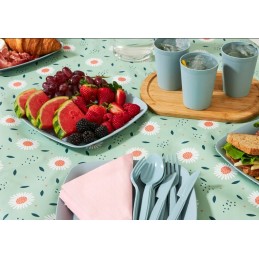 Dajar turistinis pikniko rinkinys 6 asmenims, 32 elementai, šviesiai alyvinė