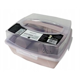 Dajar turistinis pikniko rinkinys 6 asmenims, 32 elementai, šviesiai alyvinė