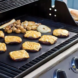 4x tefloninis grilio kilimėlis - grilio padėklas kepimui ir griliui - rinkinys