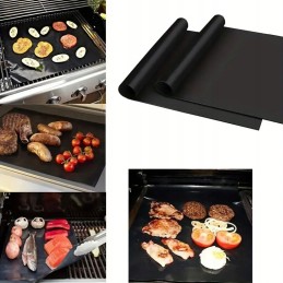 10x tefloninis grilio kilimėlio padėklas daugkartinio naudojimo grilio grotelės bbq 40x33cm