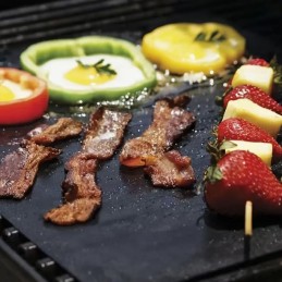 10x tefloninis grilio kilimėlio padėklas daugkartinio naudojimo grilio grotelės bbq 40x33cm