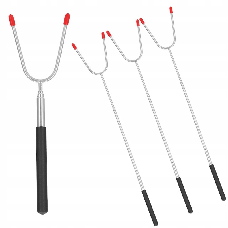 Grilio lazdelė, dešros šakutė, teleskopinis rinkinys, 4 vnt.