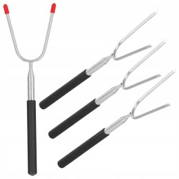 Grilio lazdelė, dešros šakutė, teleskopinis rinkinys, 4 vnt.