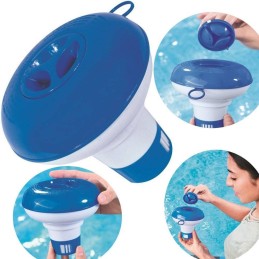 Chloro dozatorius baseinui, baseino cheminių medžiagų dozatorius, bestway 58210 plūdė