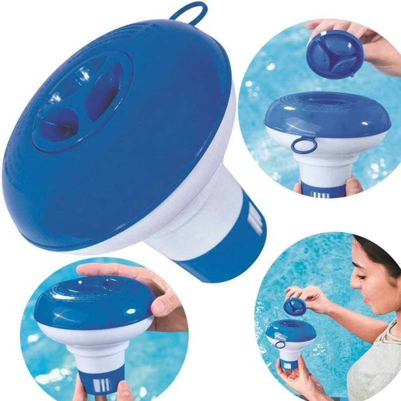 Chloro dozatorius baseinui, baseino cheminių medžiagų dozatorius, bestway 58210 plūdė