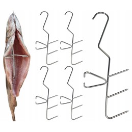 H 322 kabliukai, trigubas kabliukas žuviai rūkyti, 20 cm inox